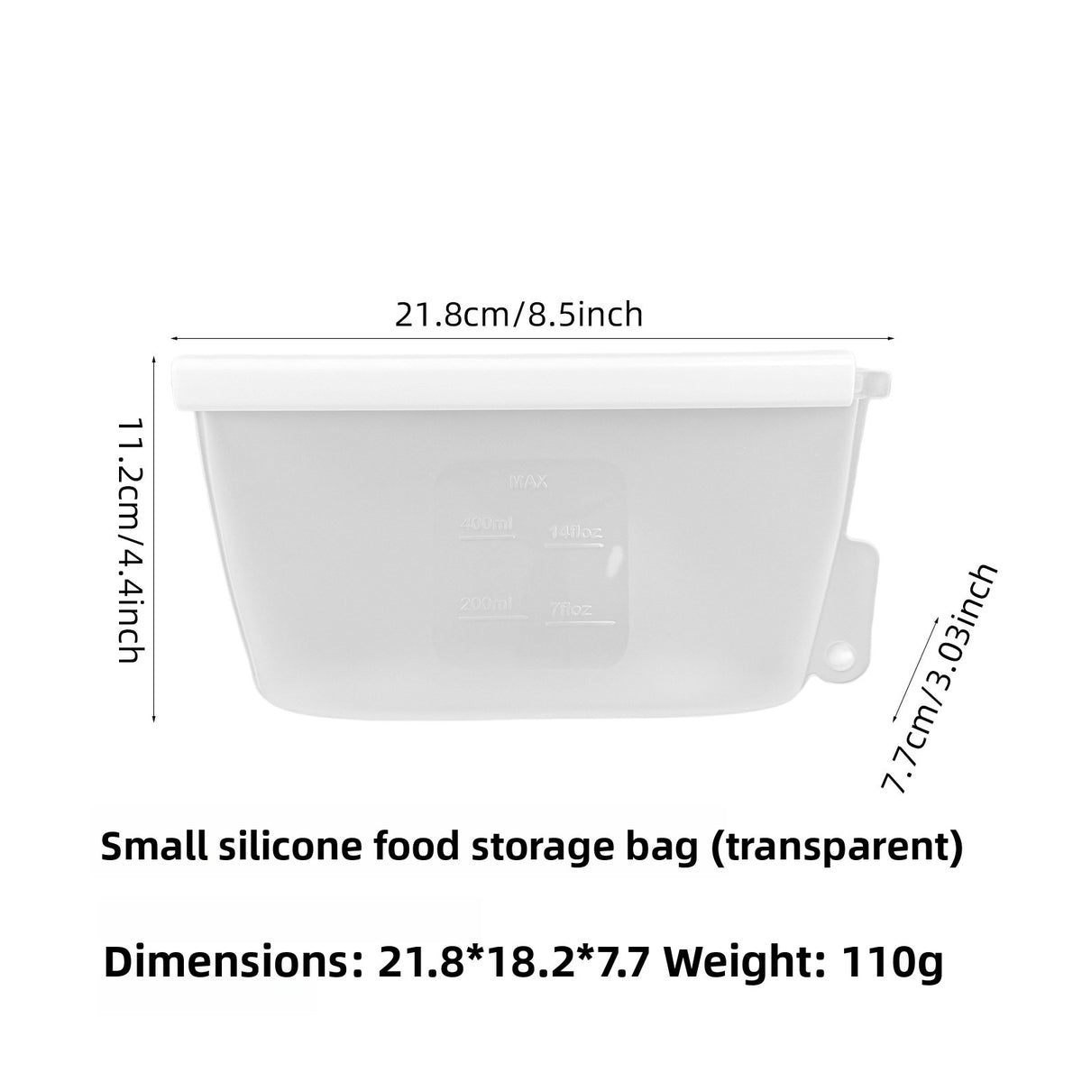 Food-grade vertical silicone fresh-keeping bag