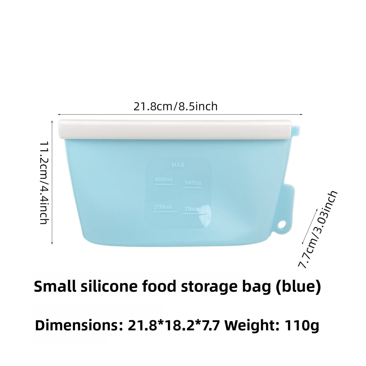 Food-grade vertical silicone fresh-keeping bag