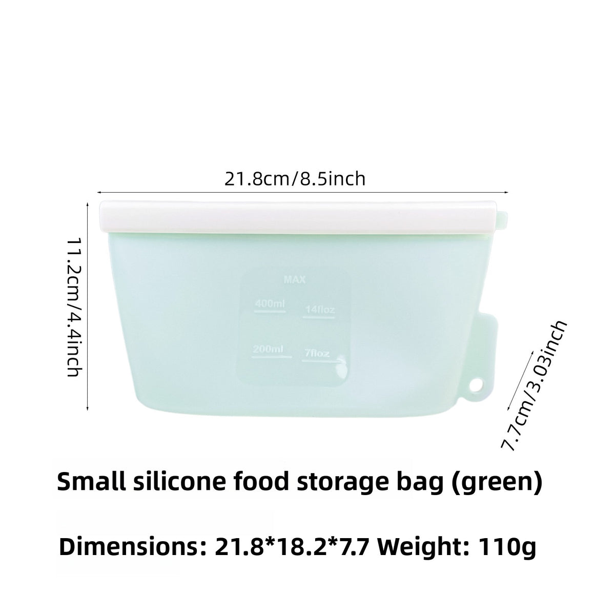 Food-grade vertical silicone fresh-keeping bag
